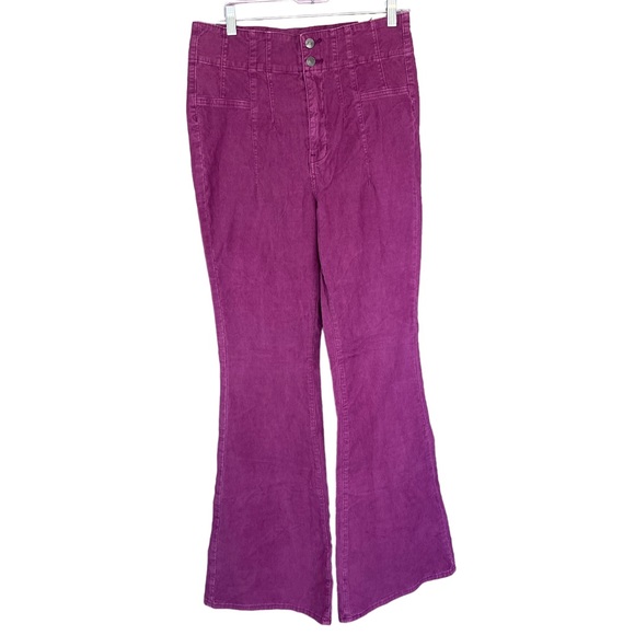 We The Free Pants - WE THE FREE | free people | Jayde high rise Flare Corduroy pants - Plum Size 31